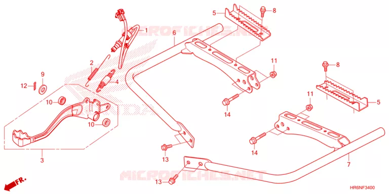 PEDALE - REPOSE PIED Honda ATV 520 FOURTRAX 2023  TRX520FA7P