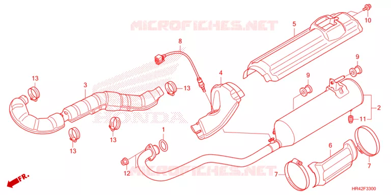 SILENCIEUX D'ECHAPPEMENT Honda ATV 520 FOURTRAX 2023  TRX520FM2P