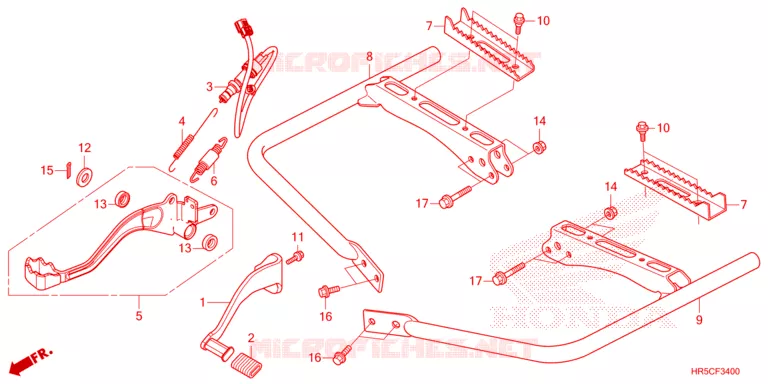 PEDALE - REPOSE PIED Honda ATV 520 FOURTRAX 2024  TRX520FM6R