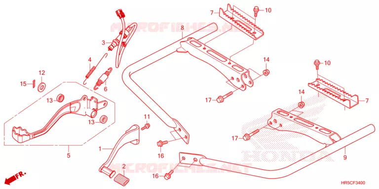 PEDALE - REPOSE PIED Honda ATV 520 FOURTRAX 2024  TRX520FM6R