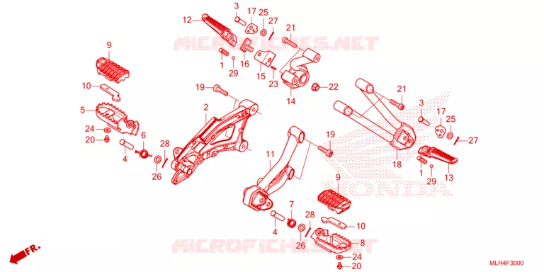 REPOSE PIED Honda MOTO 500 REBEL 2023  CMX500AP