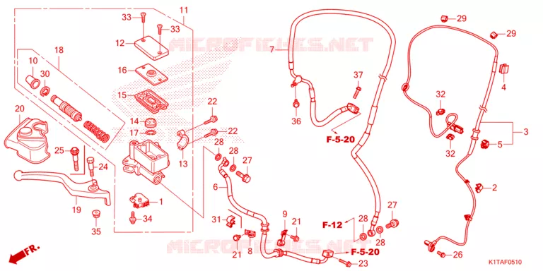 MAITRE CYLINDRE DE FREIN AVANT Honda MOTO 300 CRF 2023  CRF300LAP