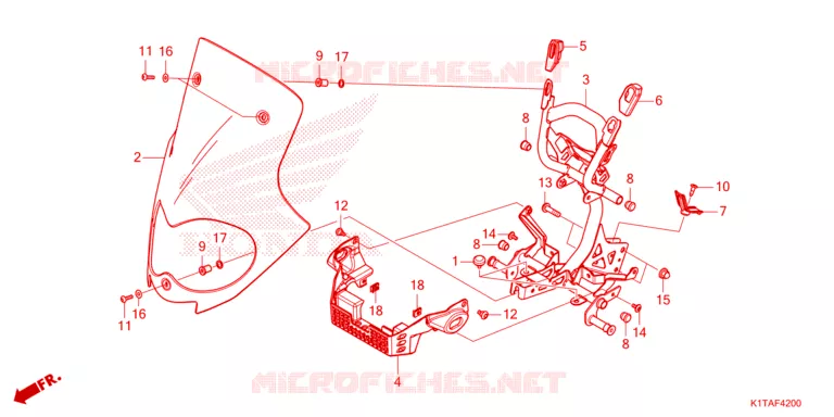 PARE-BRISE Honda MOTO 300 CRF 2024  CRF300LRP