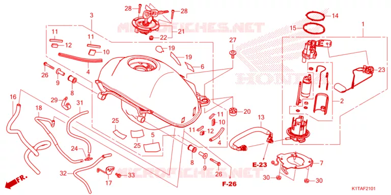 RESERVOIR A CARBURANT Honda MOTO 300 CRF 2024  CRF300LRP