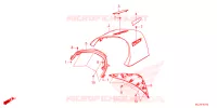 COUVERCLE SUPERIEUR CENTRAL ARRIERE pour Honda GL 1800 GOLD WING de 2023