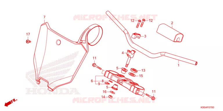 GUIDON - TE DE FOURCHE Honda MOTO 250 CRF 2024  CRF250RR