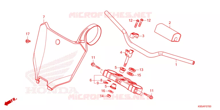 GUIDON - TE DE FOURCHE Honda MOTO 250 CRF 2024  CRF250RXR
