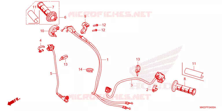 COMMODO - LEVIER - CABLE Honda MOTO 450 CRF 2024  CRF450RR