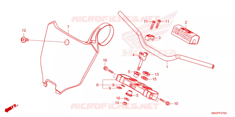 GUIDON - TE DE FOURCHE Honda MOTO 450 CRF 2024  CRF450RXR