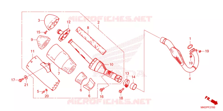 SILENCIEUX D'ECHAPPEMENT Honda MOTO 450 CRF 2024  CRF450RXR