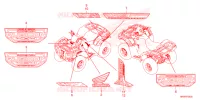 AUTOCOLLANTS pour Honda FOURTRAX 520 RUBICON DCT IRS EPS 6CM de 2024