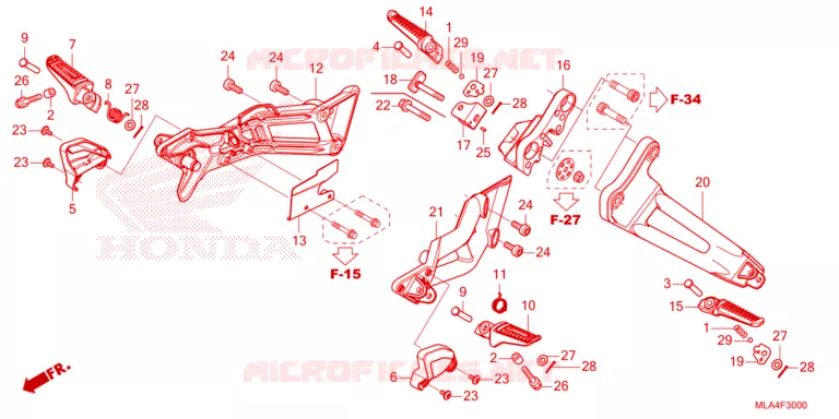 REPOSE PIED Honda MOTO 1100 REBEL 2024  CMX1100DP