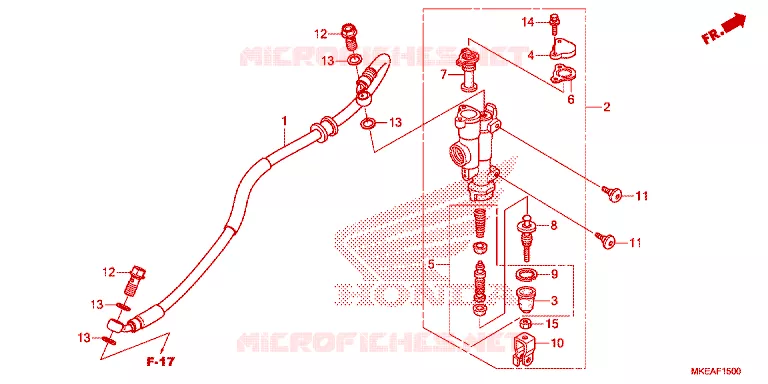 MAITRE CYLINDRE DE FREIN ARRIERE Honda MOTO 450 CRF 2024  CRF450RLR