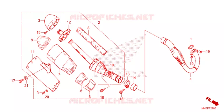 SILENCIEUX D'ECHAPPEMENT Honda MOTO 450 CRF 2024  CRF450RR