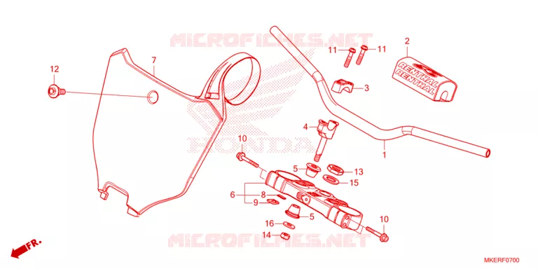 GUIDON - TE DE FOURCHE Honda MOTO 450 CRF 2024  CRF450RR