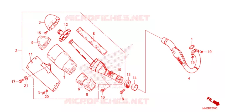 SILENCIEUX D'ECHAPPEMENT Honda MOTO 450 CRF 2024  CRF450RR