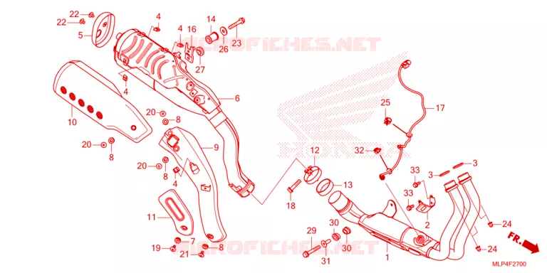 SILENCIEUX D'ECHAPPEMENT Honda MOTO 500 CL 2023  CL500AP