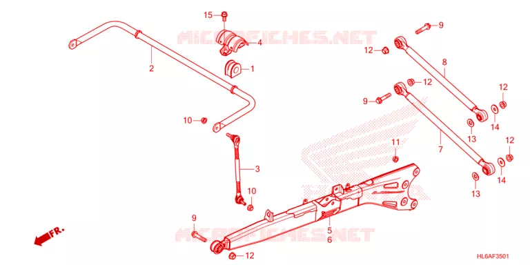 TRIANGLES - BARRE ANTI ROULIS Honda ATV 1000 TALON 2023  SXS1000S2XP_FL