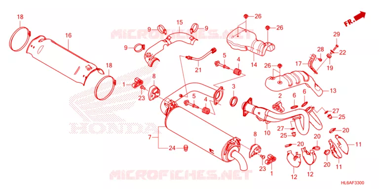 SILENCIEUX D'ECHAPPEMENT Honda ATV 1000 TALON 2023  SXS1000S2XP