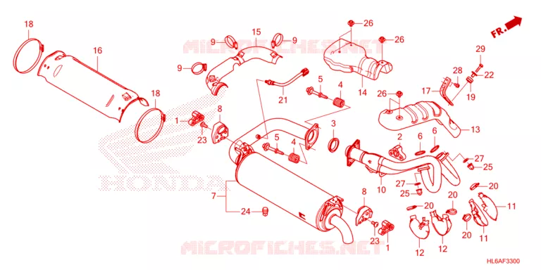 SILENCIEUX D'ECHAPPEMENT Honda ATV 1000 TALON 2023  SXS1000S2XP