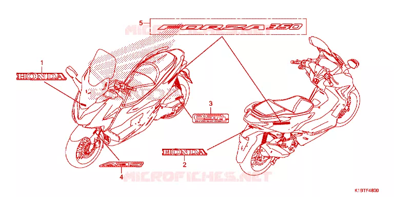 AUTOCOLLANTS Honda SCOOTER 350 FORZA 2021  NSS350AM