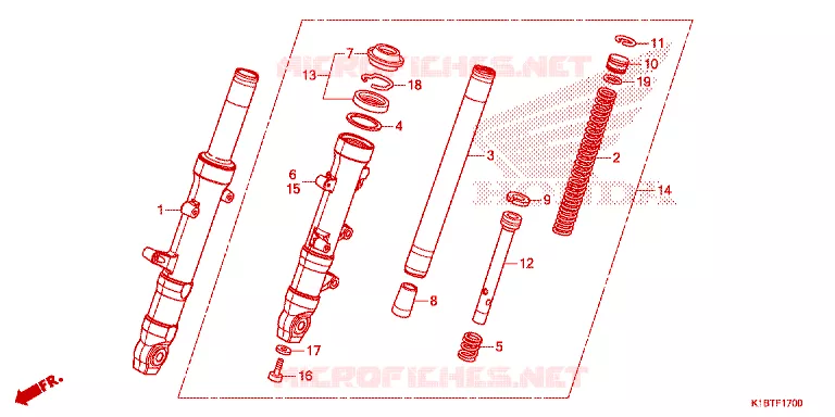 FOURCHE Honda SCOOTER 350 FORZA 2021  NSS350AM