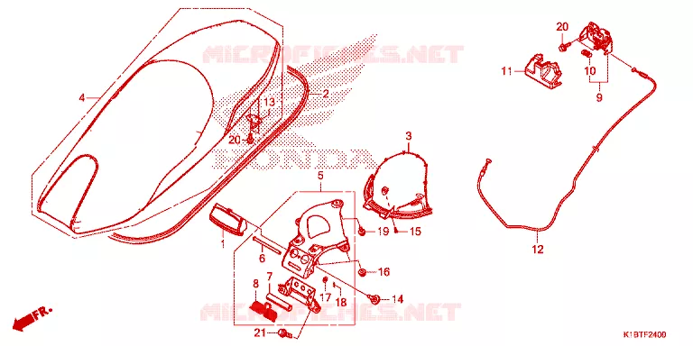 SELLE Honda SCOOTER 350 FORZA 2021  NSS350AM