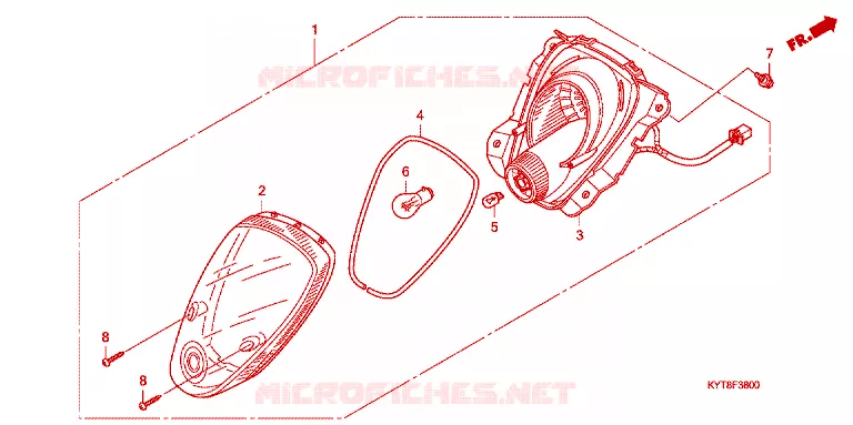 FEU ARRIERE Honda SCOOTER 110 SCOOPY 2012  ACF110SFC