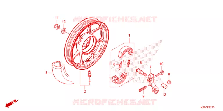 ROUE ARRIERE Honda SCOOTER 110 SCOOPY 2021  ACF110CBTM