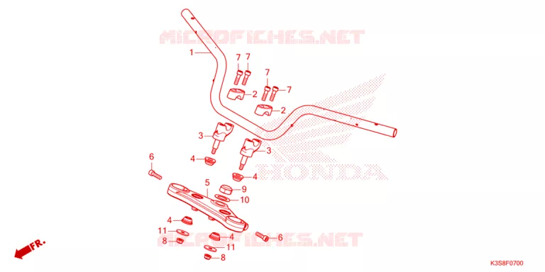 GUIDON - TE DE FOURCHE Honda MOTO 300 CL 2023  CL300AP
