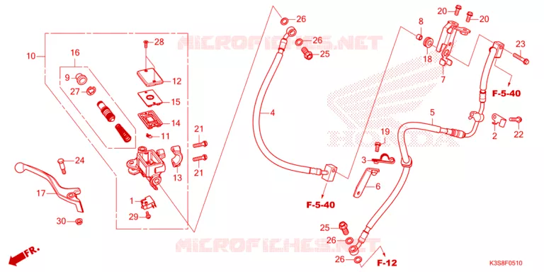 MAITRE CYLINDRE DE FREIN AVANT Honda MOTO 300 CL 2023  CL300AP