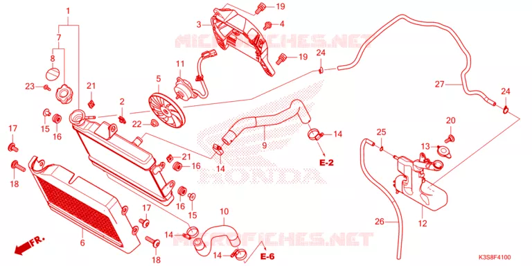 RADIATEUR Honda MOTO 300 CL 2023  CL300AP