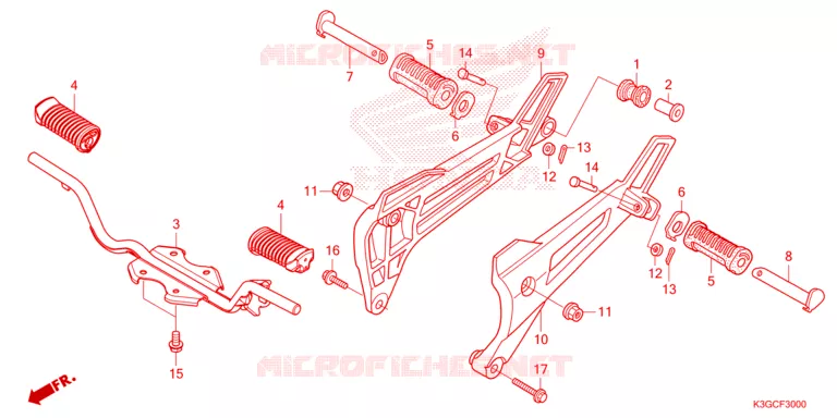 REPOSE PIED Honda MOTO 125 DREAM 2023  AND125MDP