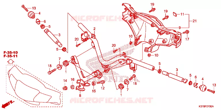 GUIDON - CARENAGE Honda MOTO 125 DREAM 2021  AND125MDM
