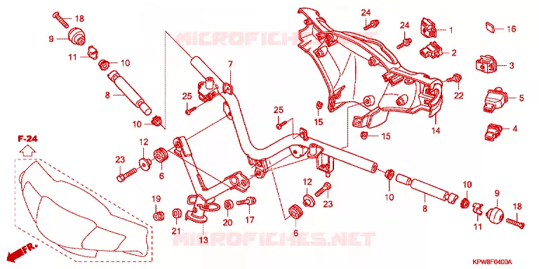 GUIDON - CARENAGE Honda MOTO 125 DREAM 2013  AND125MDD