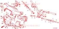 GUIDON   CARENAGE pour Honda SUPER CUB 110 DREAM PGMFI, Kick start de 2011