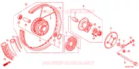 ROUE ARRIERE pour Honda SUPER CUB 110 DREAM PGMFI, Kick start de 2011