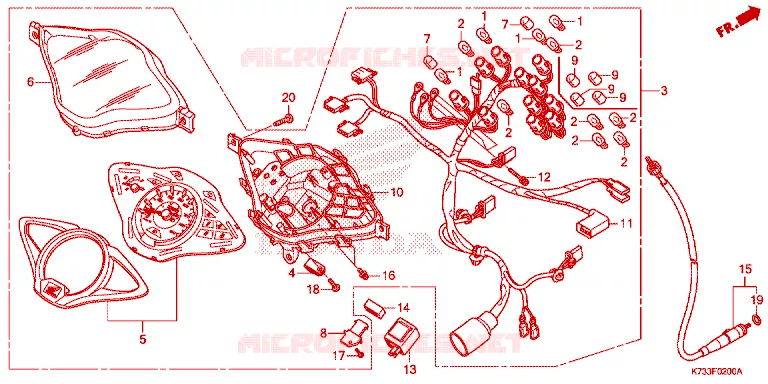 COMPTEUR Honda MOTO 125 WAVE 2020  AFS125CSFL