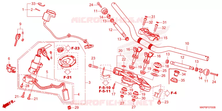 GUIDON - TE DE FOURCHE Honda MOTO 500 CB 2021  CB500FAM