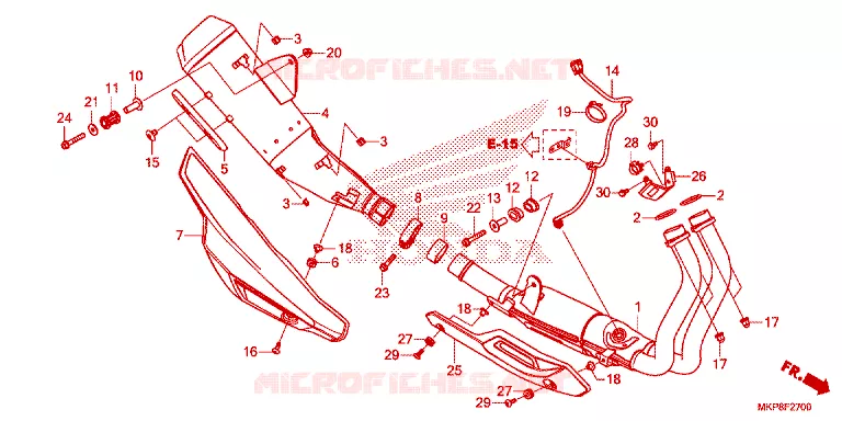 SILENCIEUX D'ECHAPPEMENT Honda MOTO 500 CB 2021  CB500FAM