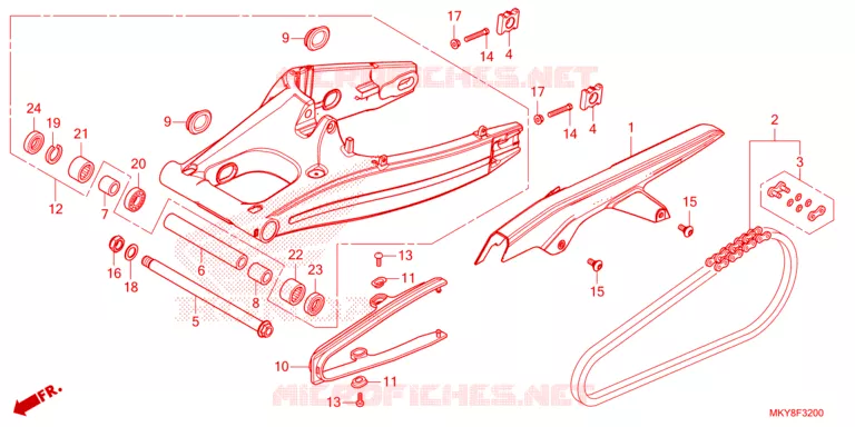 BRAS OSCILLANT Honda MOTO 650 CB 2021  CB650RAM