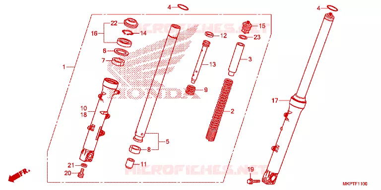 FOURCHE Honda MOTO 500 CBR 2021  CBR500RAM
