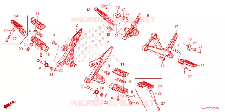 REPOSE PIED Honda MOTO 500 CBR 2021  CBR500RAM