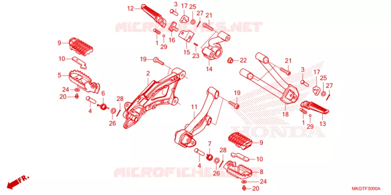 REPOSE PIED Honda MOTO 500 REBEL 2023  CMX500A2P