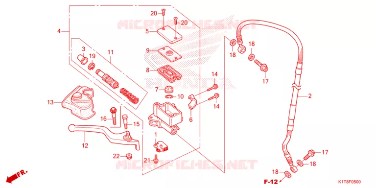 MAITRE CYLINDRE DE FREIN AVANT Honda MOTO 300 CRF 2023  CRF300LDP