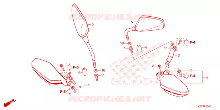 RETROVISEUR - PROTEGE MAIN Honda MOTO 300 CRF 2023  CRF300LDP