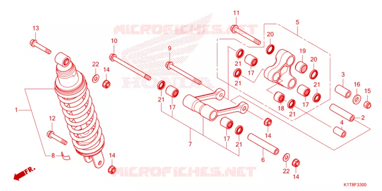 AMORTISSEUR ARRIERE Honda MOTO 300 CRF 2023  CRF300LDP