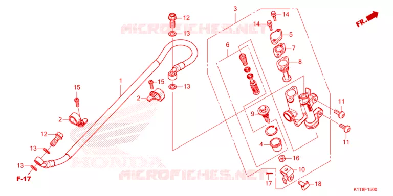 MAITRE CYLINDRE DE FREIN ARRIERE Honda MOTO 300 CRF 2023  CRF300LDP