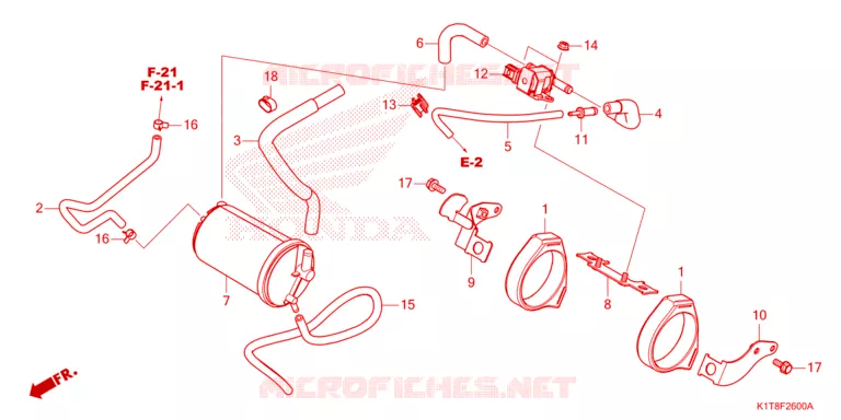 SYSTÈME DE RECYCLAGE DES GAZ Honda MOTO 300 CRF 2023  CRF300LDP