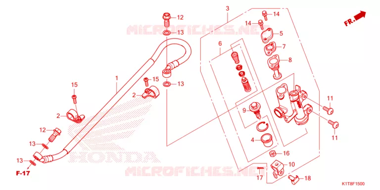 MAITRE CYLINDRE DE FREIN ARRIERE Honda MOTO 300 CRF 2023  CRF300LRP